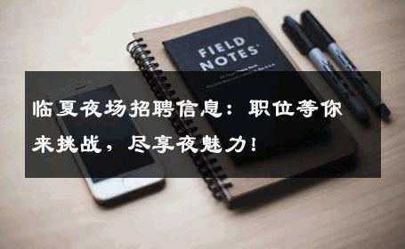 临夏夜场招聘信息：职位等你来挑战，尽享夜魅力！