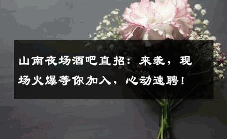 山南夜场酒吧直招：来袭，现场火爆等你加入，心动速聘！