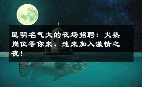 昆明名气大的夜场招聘：火热岗位等你来，速来加入激情之夜！