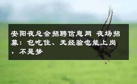 安阳夜总会招聘信息网 夜场招募：包吃住、无经验也能上岗，不是梦