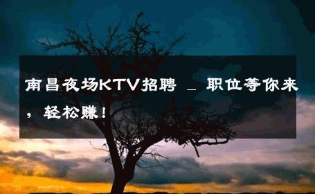 南昌夜场KTV招聘 _ 职位等你来，轻松赚！