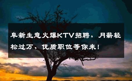 阜新生意火爆KTV招聘，月薪轻松过万，优质职位等你来！