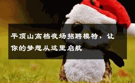 平顶山高档夜场招聘模特，让你的梦想从这里启航