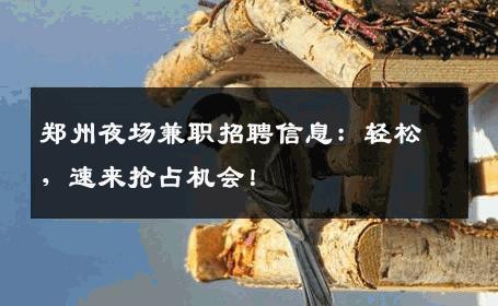 郑州夜场兼职招聘信息：轻松，速来抢占机会！