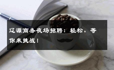辽源商务夜场招聘：轻松，等你来挑战！