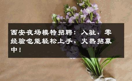 西安夜场模特招聘：入驻，零经验也能轻松上手，火热招募中！