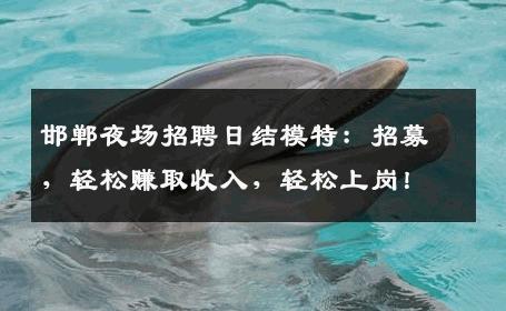 邯郸夜场招聘日结模特：招募，轻松赚取收入，轻松上岗！