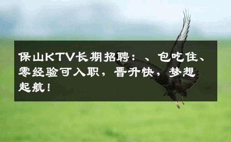 保山KTV长期招聘：、包吃住、零经验可入职，晋升快，梦想起航！