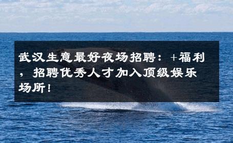 武汉生意最好夜场招聘：+福利，招聘优秀人才加入顶级娱乐场所！