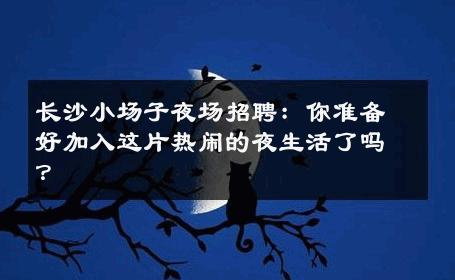 长沙小场子夜场招聘：你准备好加入这片热闹的夜生活了吗？