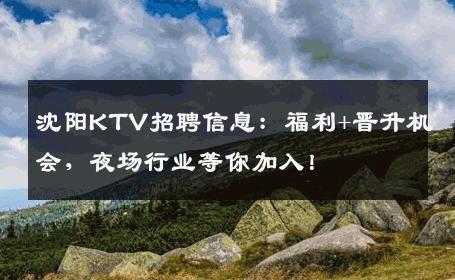 沈阳KTV招聘信息：福利+晋升机会，夜场行业等你加入！