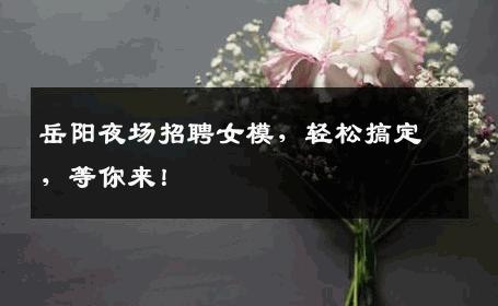 岳阳夜场招聘女模，轻松搞定，等你来！