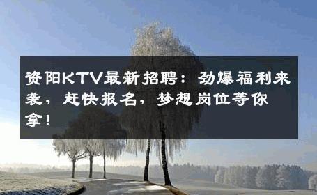 资阳KTV最新招聘：劲爆福利来袭，赶快报名，梦想岗位等你拿！