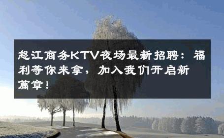 怒江商务KTV夜场最新招聘：福利等你来拿，加入我们开启新篇章！