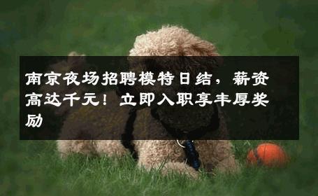 南京夜场招聘模特日结，薪资高达千元！立即入职享丰厚奖励