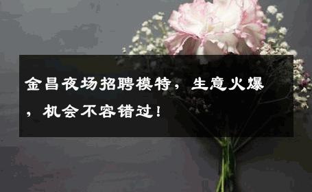 金昌夜场招聘模特，生意火爆，机会不容错过！