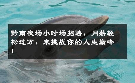 黔南夜场小时场招聘，月薪轻松过万，来挑战你的人生巅峰！