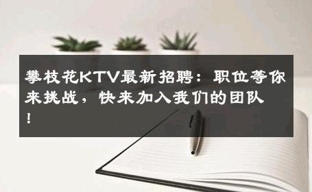 攀枝花KTV最新招聘：职位等你来挑战，快来加入我们的团队！