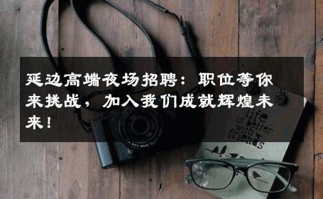 延边高端夜场招聘：职位等你来挑战，加入我们成就辉煌未来！