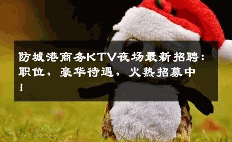 防城港商务KTV夜场最新招聘：职位，豪华待遇，火热招募中！