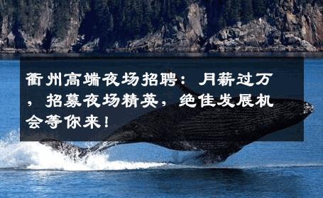 衢州高端夜场招聘：月薪过万，招募夜场精英，绝佳发展机会等你来！