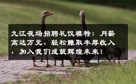 九江夜场招聘礼仪模特：月薪高达万元，轻松赚取丰厚收入，加入我们成就辉煌未来！