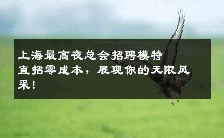 上海最高夜总会招聘模特——直招零成本，展现你的无限风采！