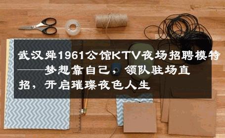 武汉舜1961公馆KTV夜场招聘模特——梦想靠自己，领队驻场直招，开启璀璨夜色人生