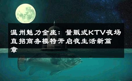 温州魅力金座：量贩式KTV夜场直招商务模特开启夜生活新篇章
