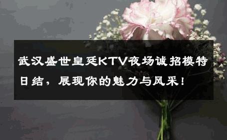 武汉盛世皇廷KTV夜场诚招模特日结，展现你的魅力与风采！