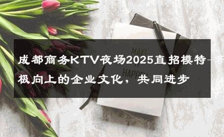成都商务KTV夜场2025直招模特-积极向上的企业文化，共同进步