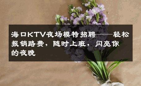 海口KTV夜场模特招聘——轻松报销路费，随时上班，闪亮你的夜晚