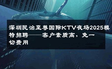 深圳民治至尊国际KTV夜场2025模特招聘——客户素质高，免一切费用
