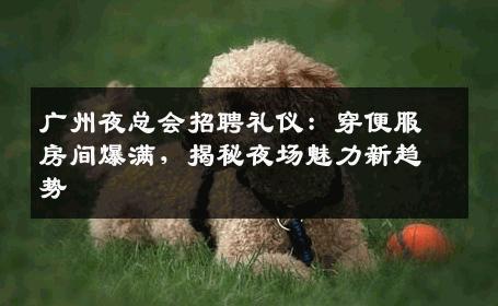 广州夜总会招聘礼仪：穿便服房间爆满，揭秘夜场魅力新趋势