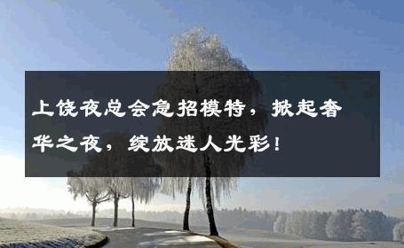 上饶夜总会急招模特，掀起奢华之夜，绽放迷人光彩！