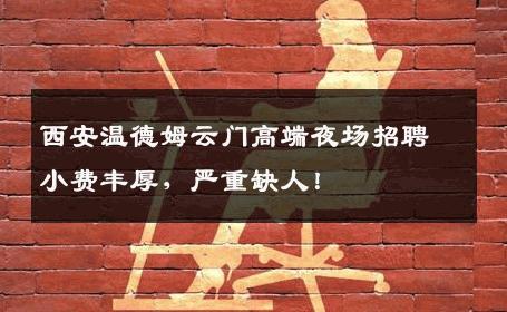 西安温德姆云门高端夜场招聘小费丰厚，严重缺人！