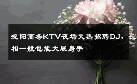 沈阳商务KTV夜场火热招聘DJ，长相一般也能大展身手
