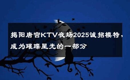 揭阳唐宫KTV夜场2025诚招模特，成为璀璨星光的一部分