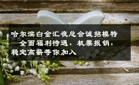 哈尔滨白金汇夜总会诚招模特—全面福利待遇，机票报销，稳定高薪等你加入