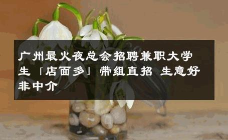 广州最火夜总会招聘兼职大学生「店面多」带组直招 生意好非中介