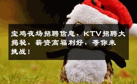 宝鸡夜场招聘信息，KTV招聘大揭秘，薪资高福利好，等你来挑战！