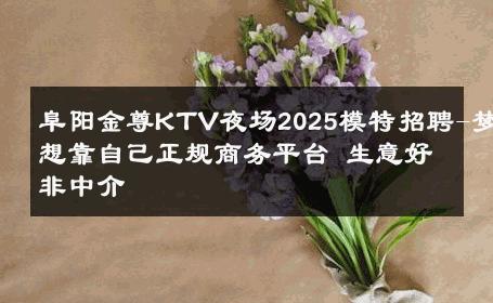 阜阳金尊KTV夜场2025模特招聘-梦想靠自己正规商务平台 生意好非中介