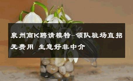 泉州商K聘请模特-领队驻场直招无费用 生意好非中介