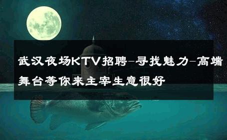 武汉夜场KTV招聘-寻找魅力-高端舞台等你来主宰生意很好