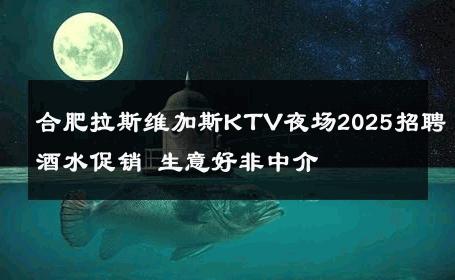 合肥拉斯维加斯KTV夜场2025招聘酒水促销 生意好非中介