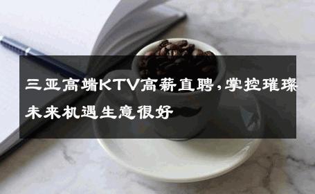 三亚高端KTV高薪直聘,掌控璀璨未来机遇生意很好