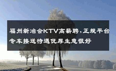 福州新冶会KTV高薪聘,正规平台专车接送待遇优厚生意很好