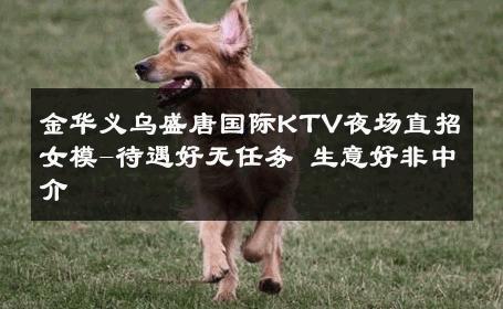 金华义乌盛唐国际KTV夜场直招女模-待遇好无任务 生意好非中介
