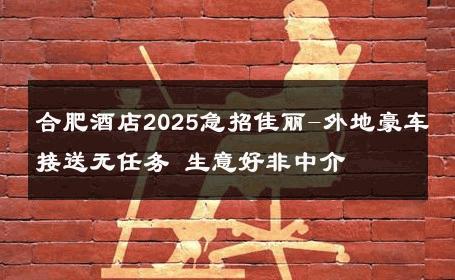 合肥酒店2025急招佳丽-外地豪车接送无任务 生意好非中介