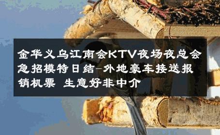 金华义乌江南会KTV夜场夜总会急招模特日结-外地豪车接送报销机票 生意好非中介